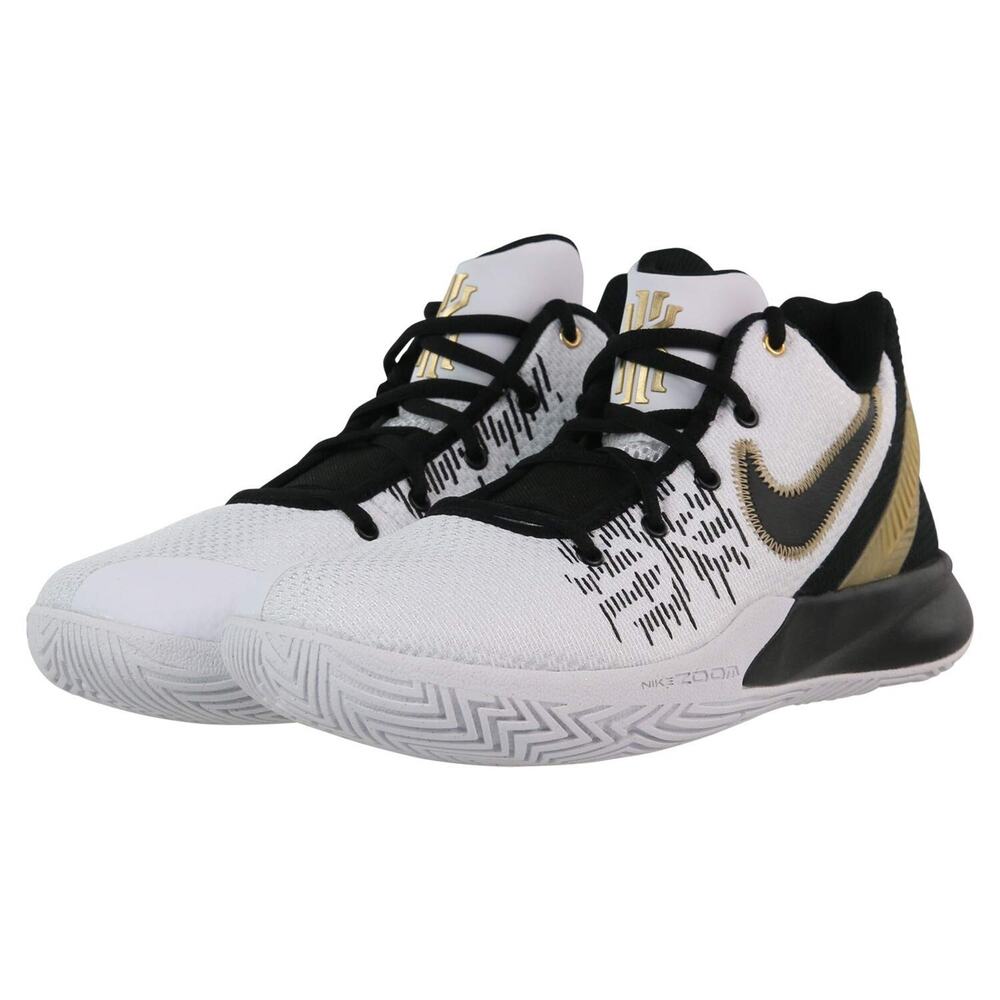 NIKE Men's Kyrie Flytrap 2 Basketball Shoes, White Gold Black Size 11.5 US